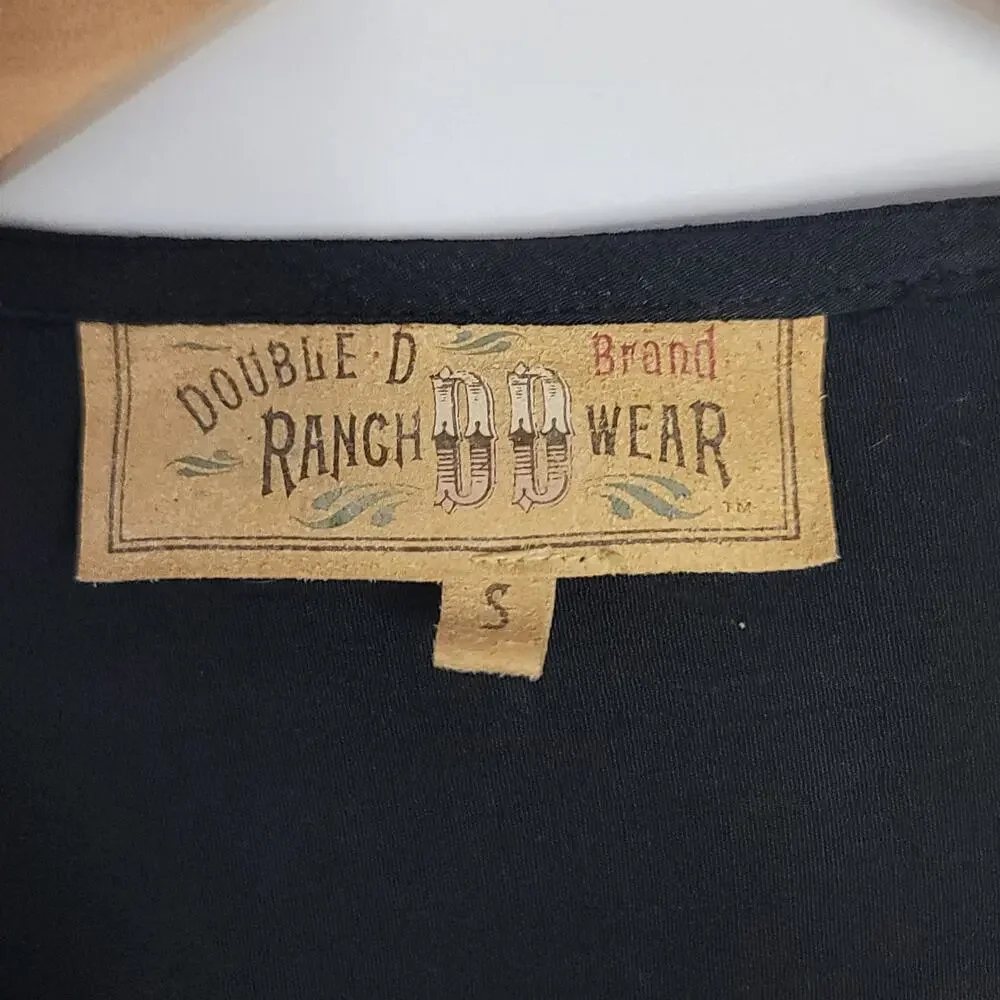 Double D Ranchwear- 2 piece boho set- Navy with embellishments- size Small/Med - Picture 6 of 16